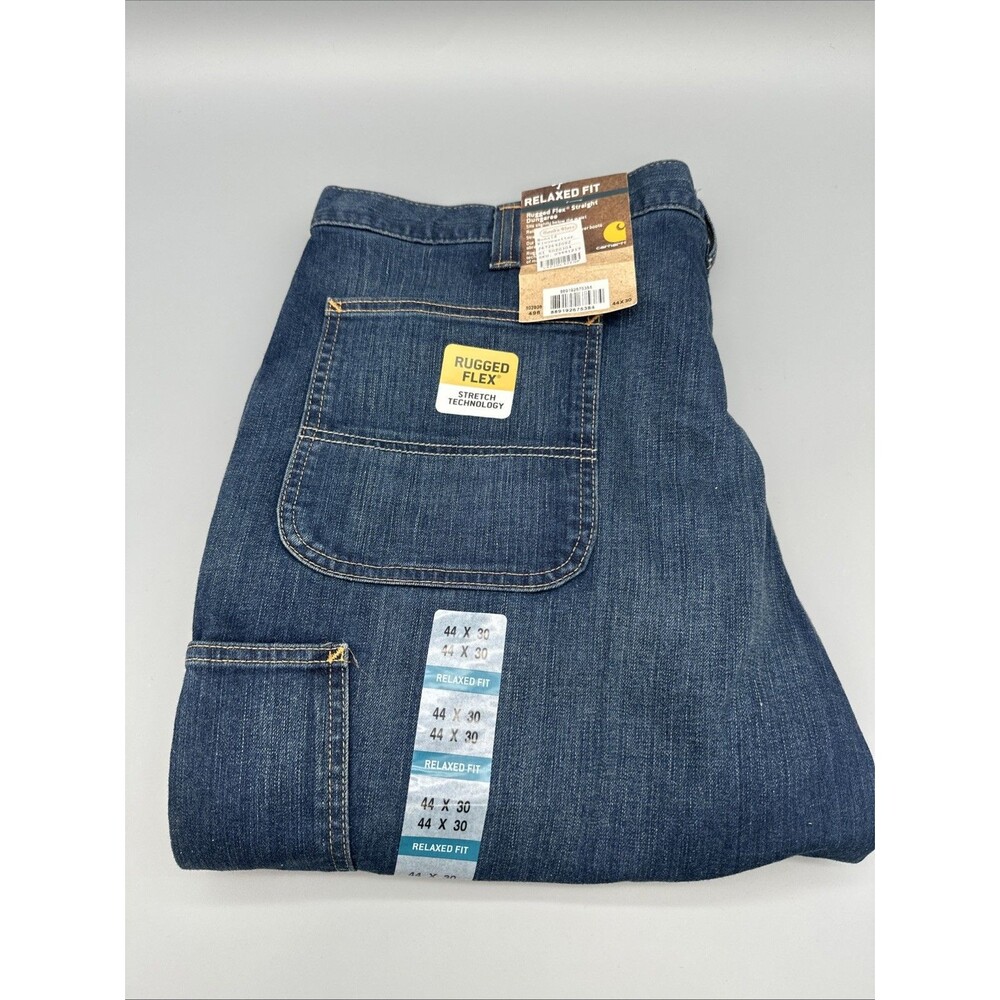Carhartt 44X30 Rugged Flex Straight Dungarees Blue Jeans Carpenter Pants Men’s